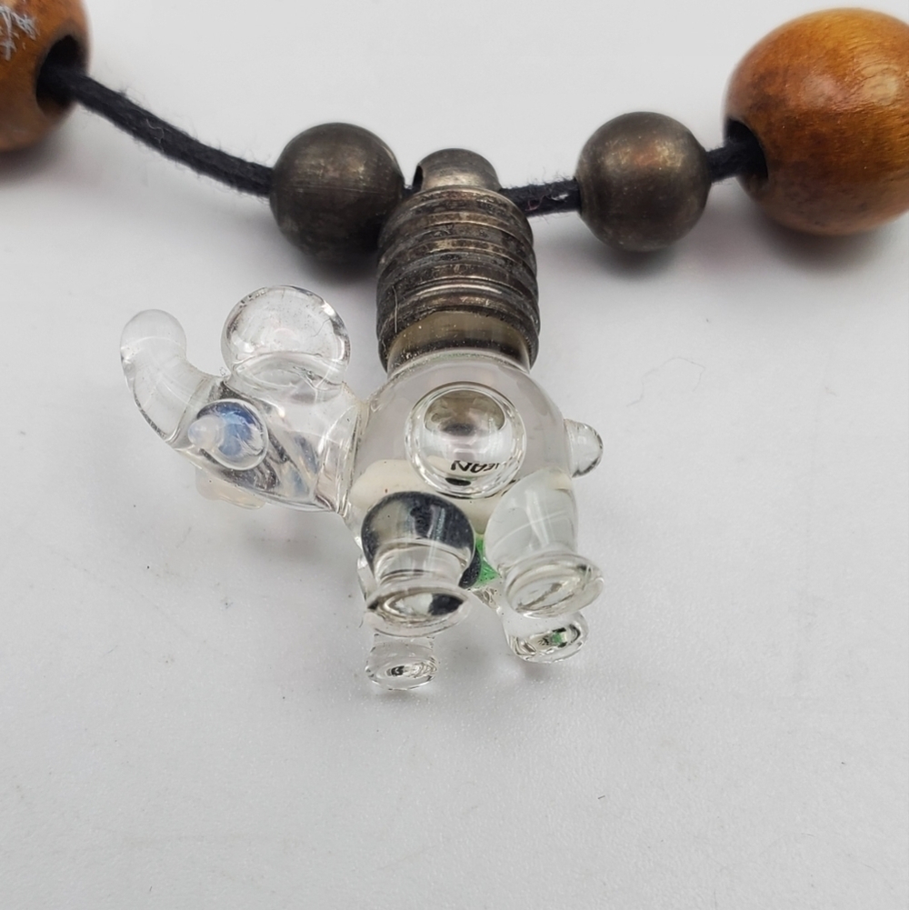 Glass‎ elephant bohemian necklace N1319